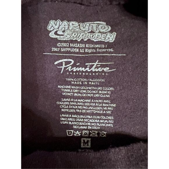 Anime Primitive x Naruto Shippuden Final Fight Black T-Shirt Size Medium #76 - Picture 4 of 4